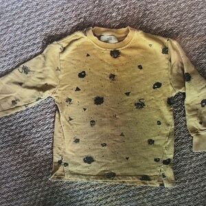 Yellow Patterned Kids Sweater